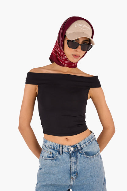 Off Shoulder Cropped Top
