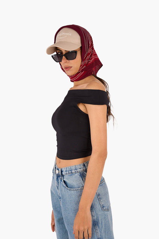 Off Shoulder Cropped Top