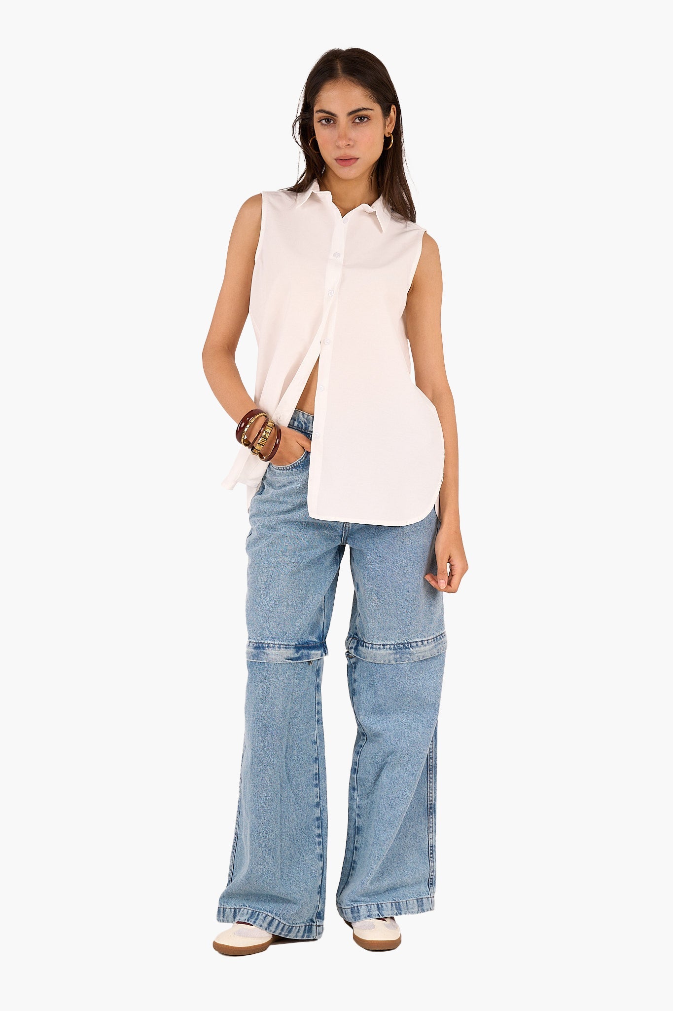 2 in 1 Convertible Denim Pants