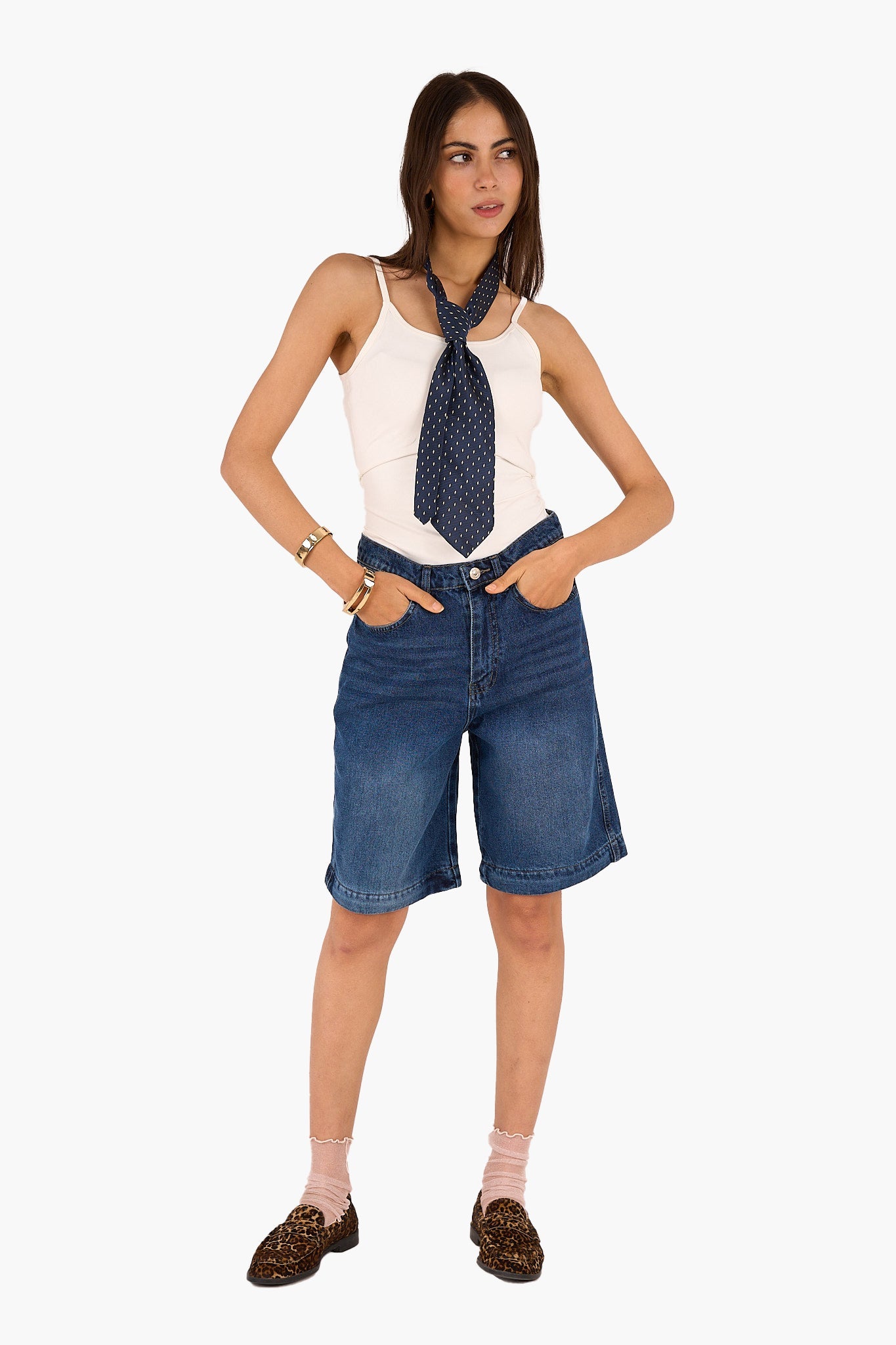 2 in 1 Convertible Denim Pants