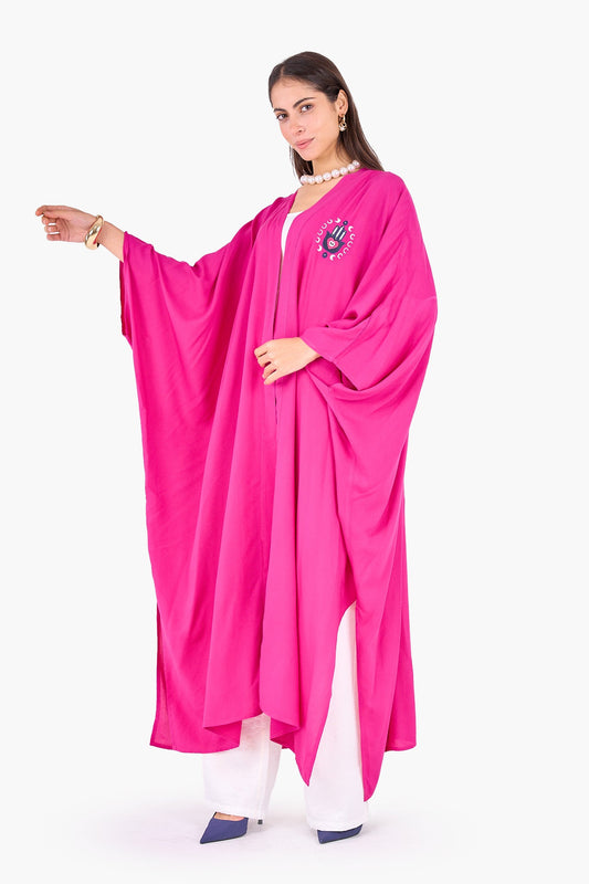Embroidred Maxi Kimono