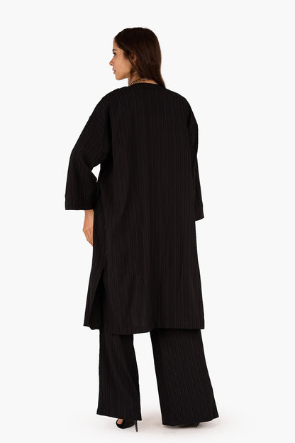 Textured Pattern Midi Kimono