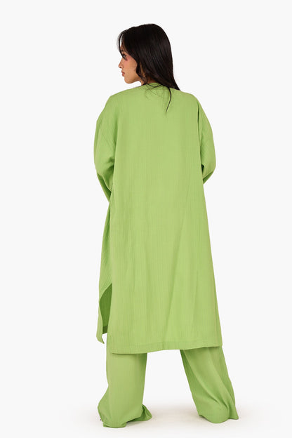 Textured Pattern Midi Kimono