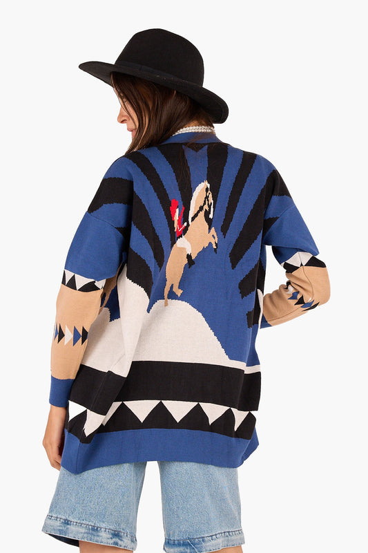 Horse Printed Cardigan