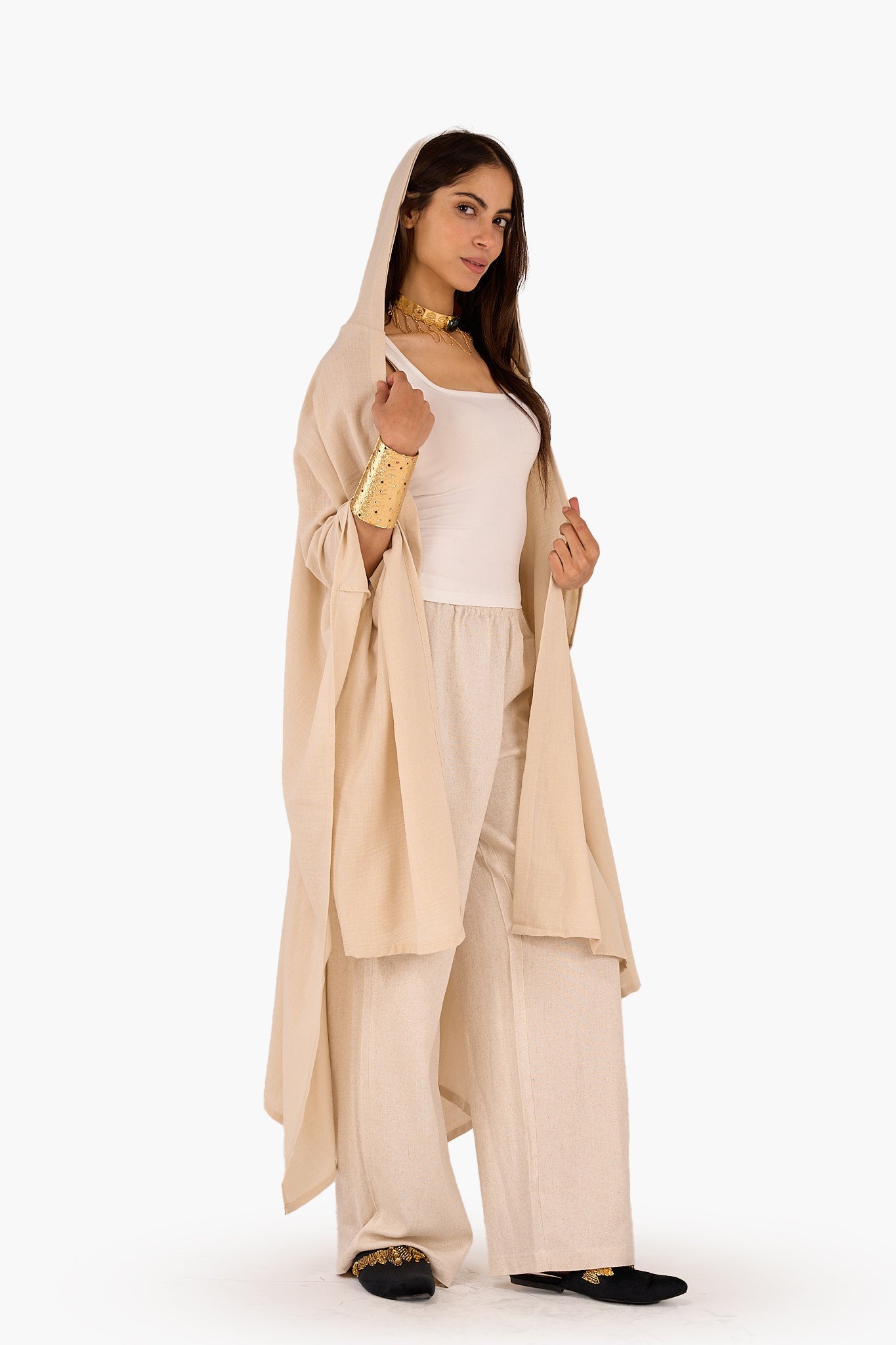 Hooded Asymmetrical Kimono
