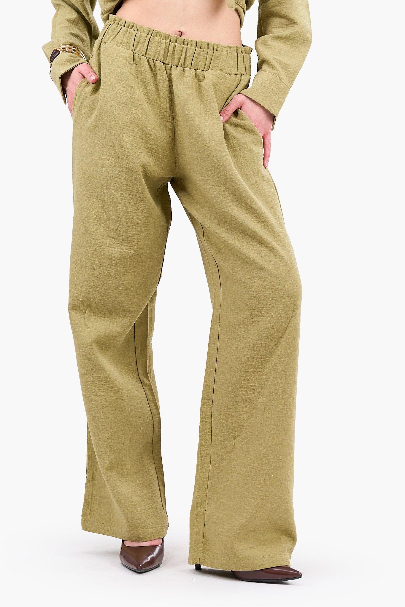 Relaxed Tencel Wide-Leg Pants