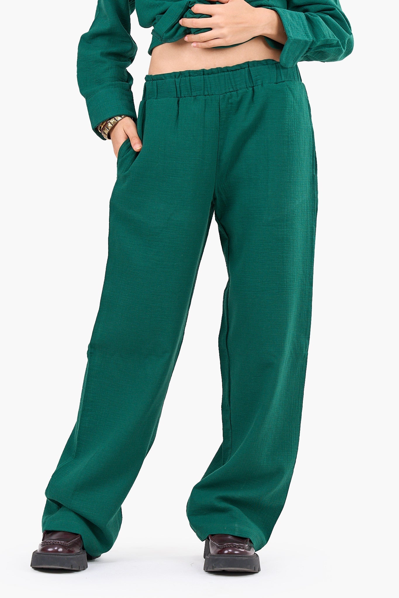 Relaxed Tencel Wide-Leg Pants