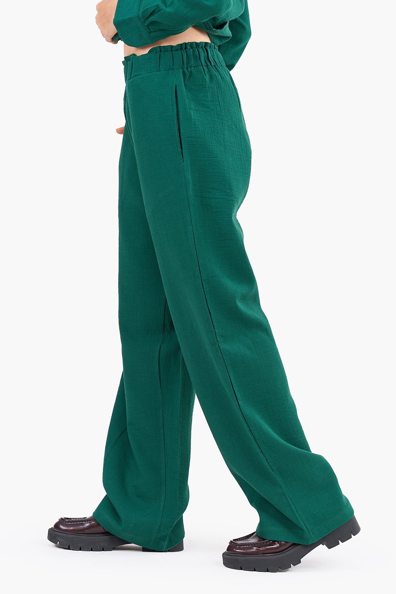 Relaxed Tencel Wide-Leg Pants