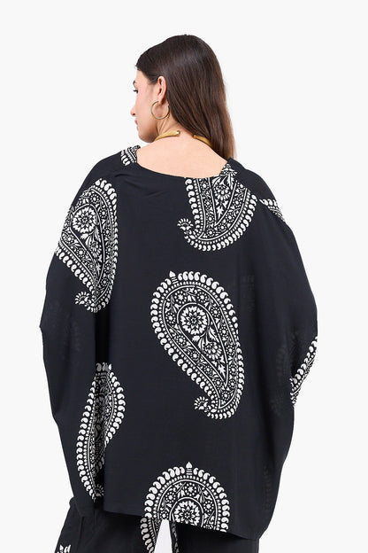 Black & White Printed Blouse