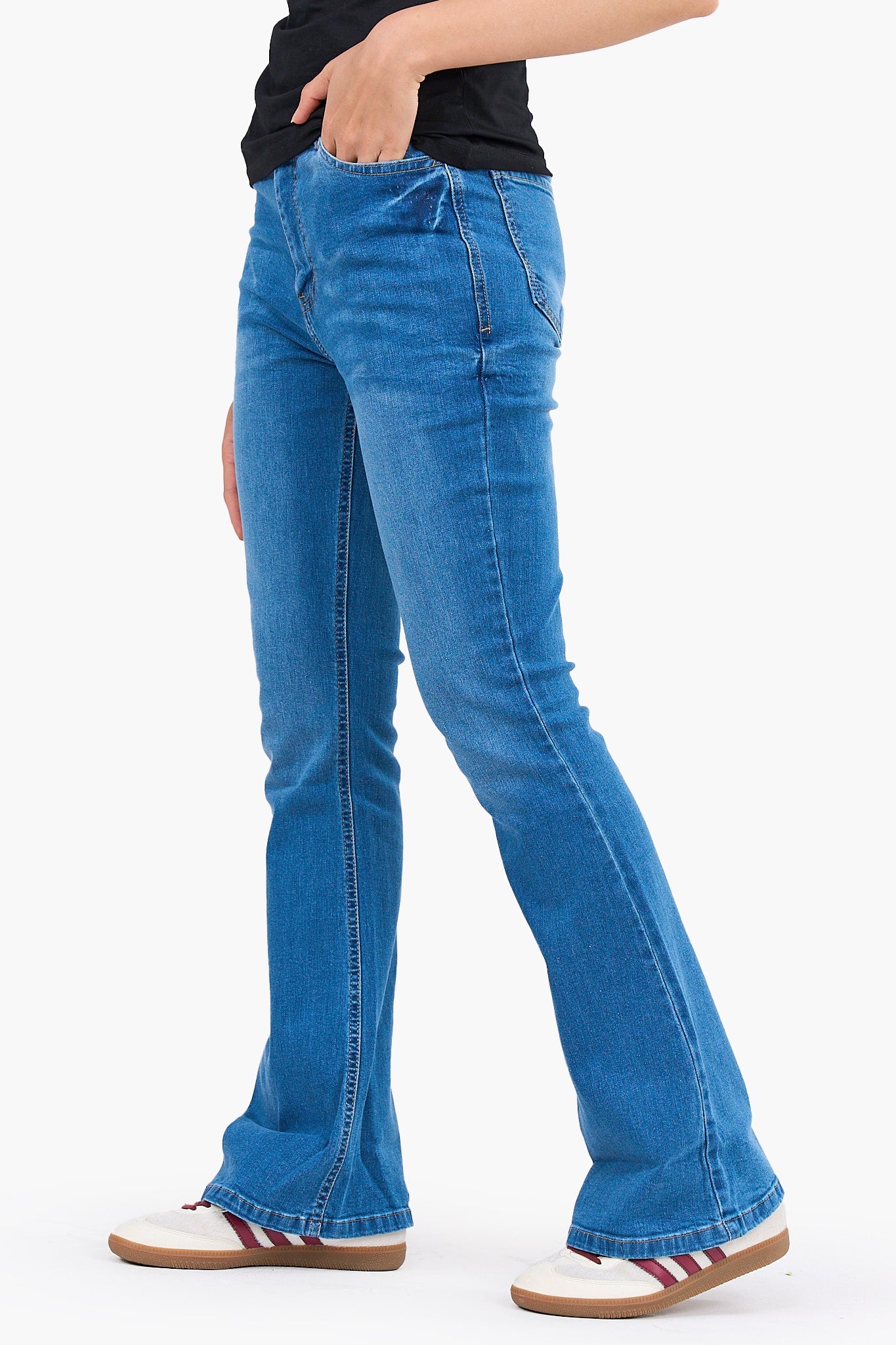 High Waist Flare Cut Jeans