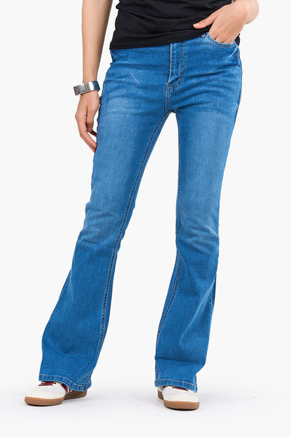High Waist Flare Cut Jeans