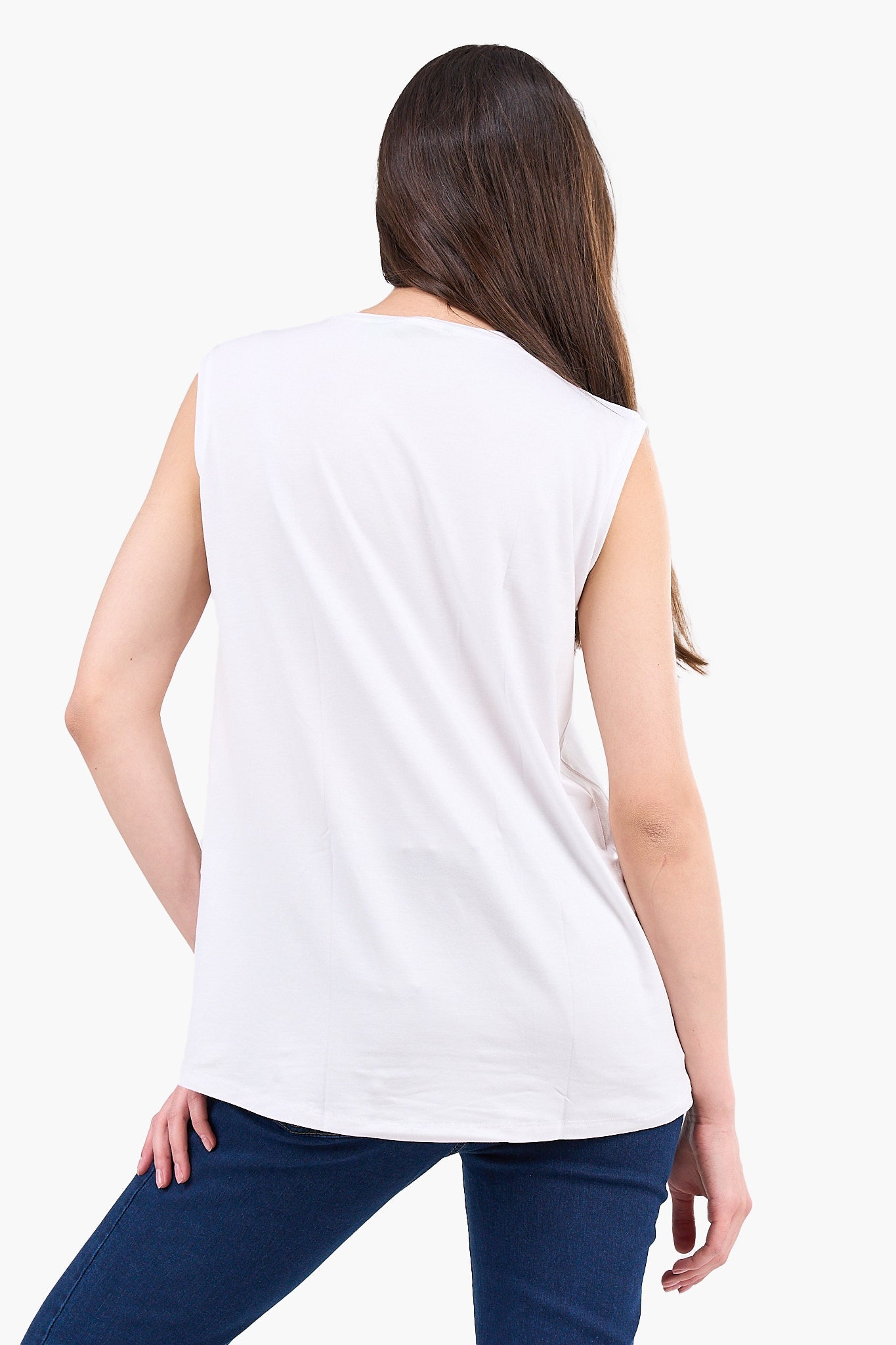 Sleeveless Viscose T-Shirt