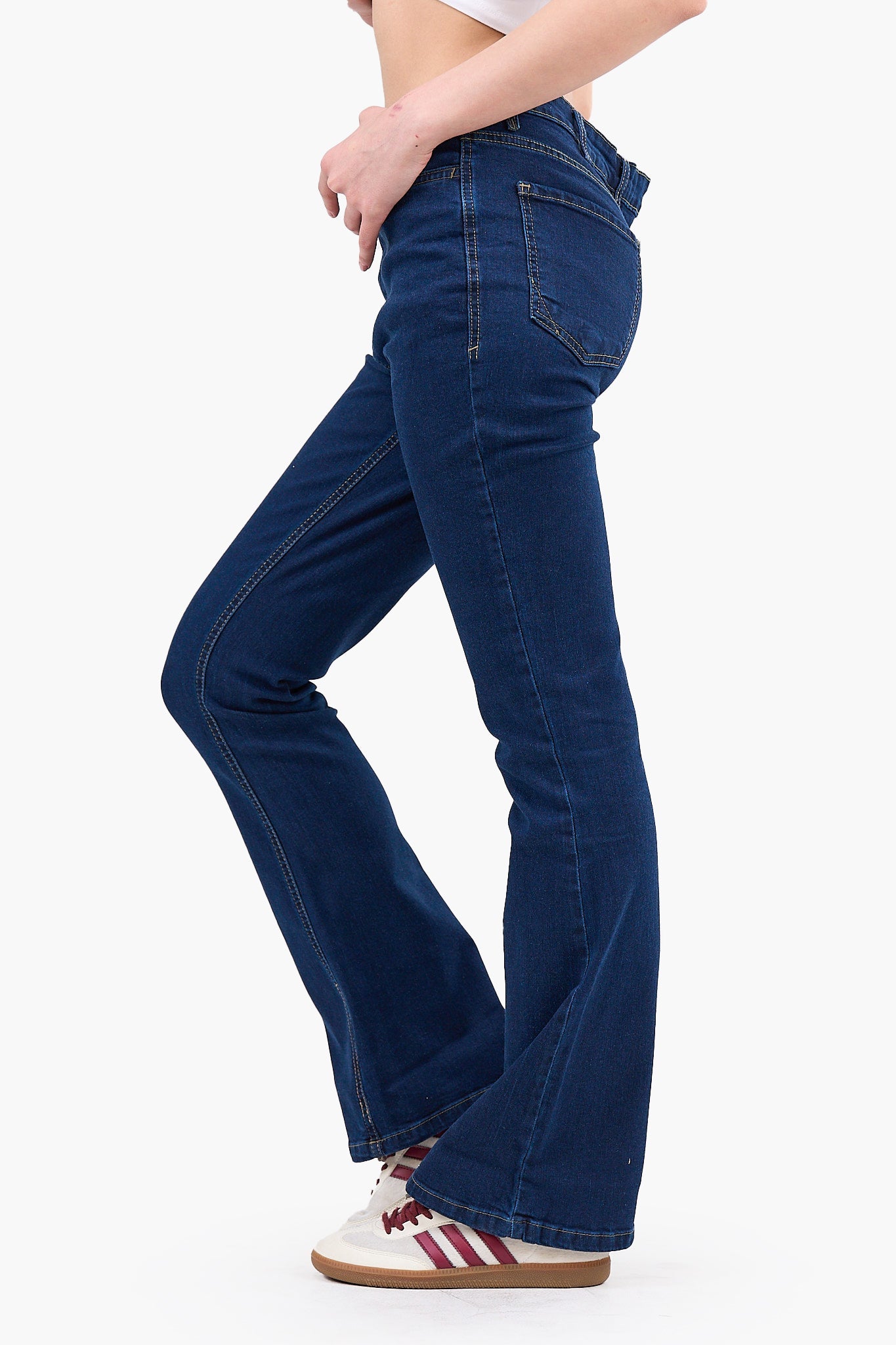 High Waist Flare Cut Jeans