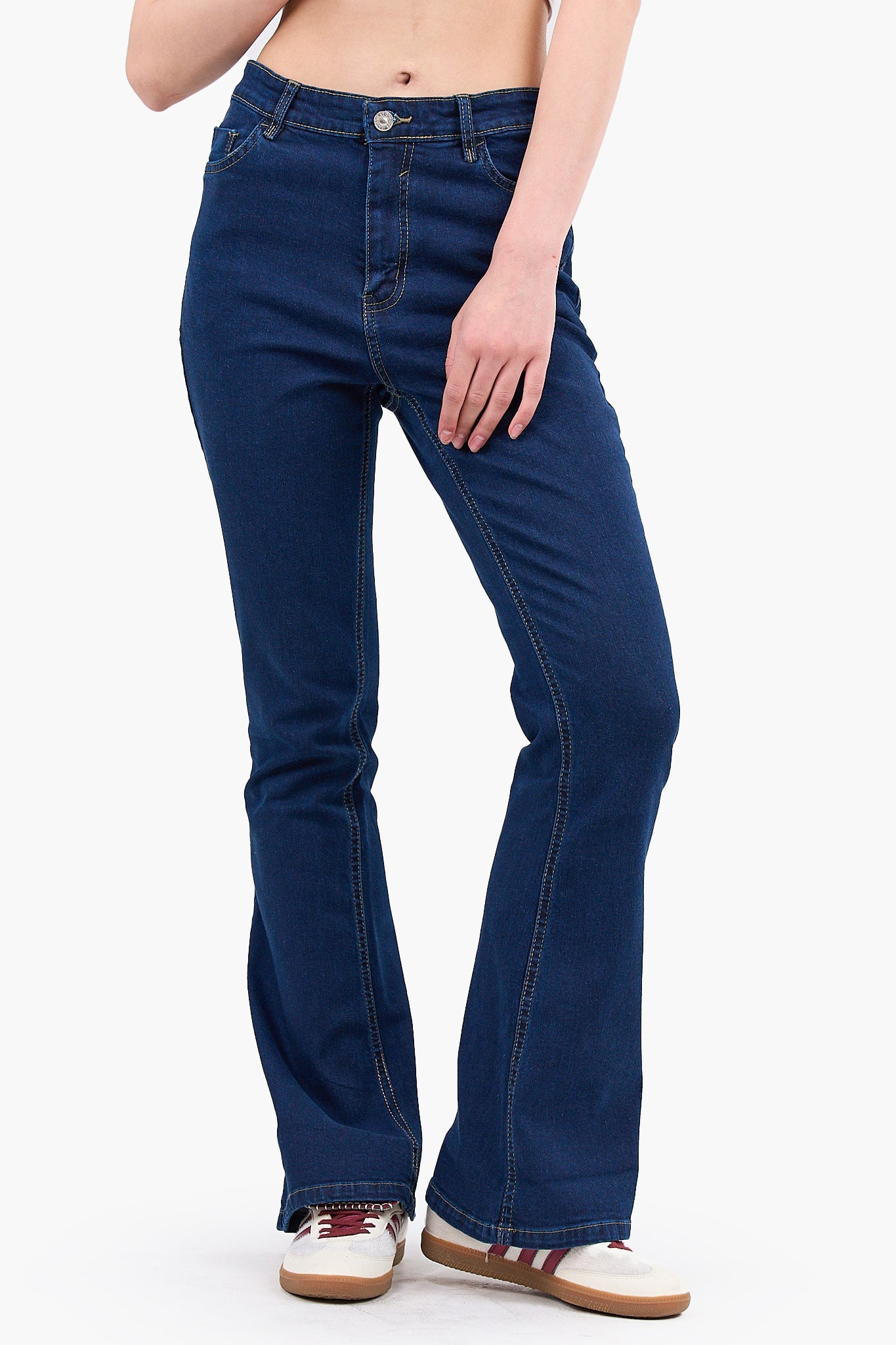 High Waist Flare Cut Jeans