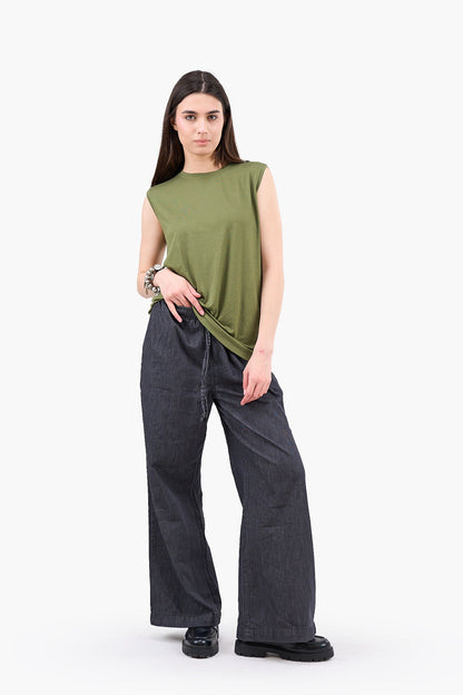 Sleeveless Viscose T-Shirt