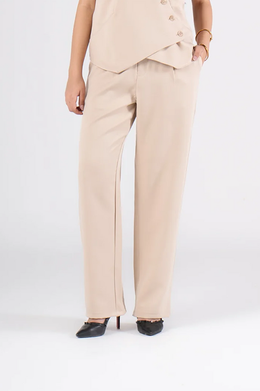Beige Formal Pant