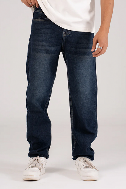 Dark Blue Straight leg Pants