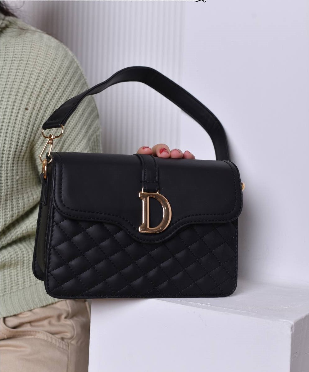 Black Flap Crossbody Bag