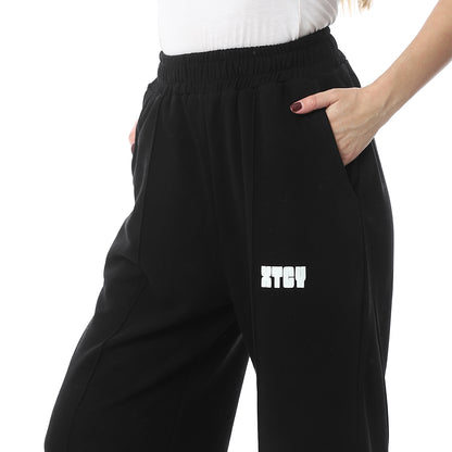 Black Wide Leg Sweatpants