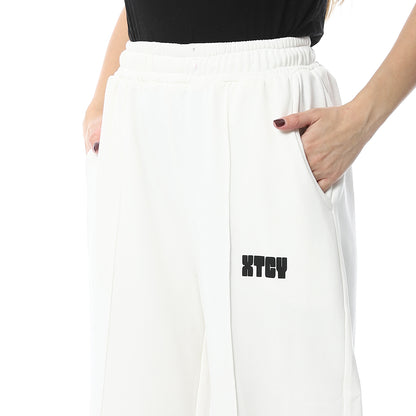 White Wide Leg Sweatpants