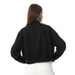 Black Suede Zip-up High-Hip Jacket