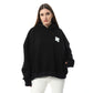 Black Back Printed Oversized Hoodie