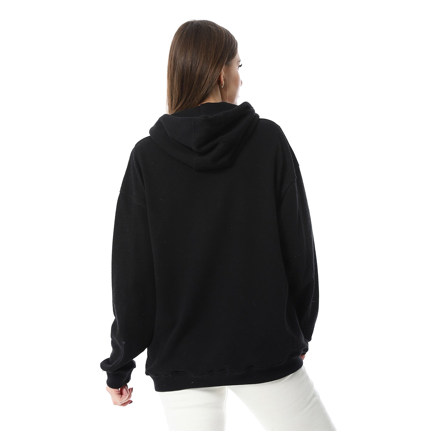 Black Hoodie with Zipper Pockets