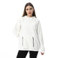 White Hoodie with Zipper Pockets