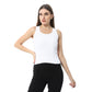 White Round Neck Basic Top