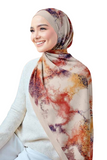 Fire Printed Chiffon Crepe Scarf