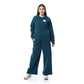 Petrol Blue Raglan Sleeve Printed Pajama Set