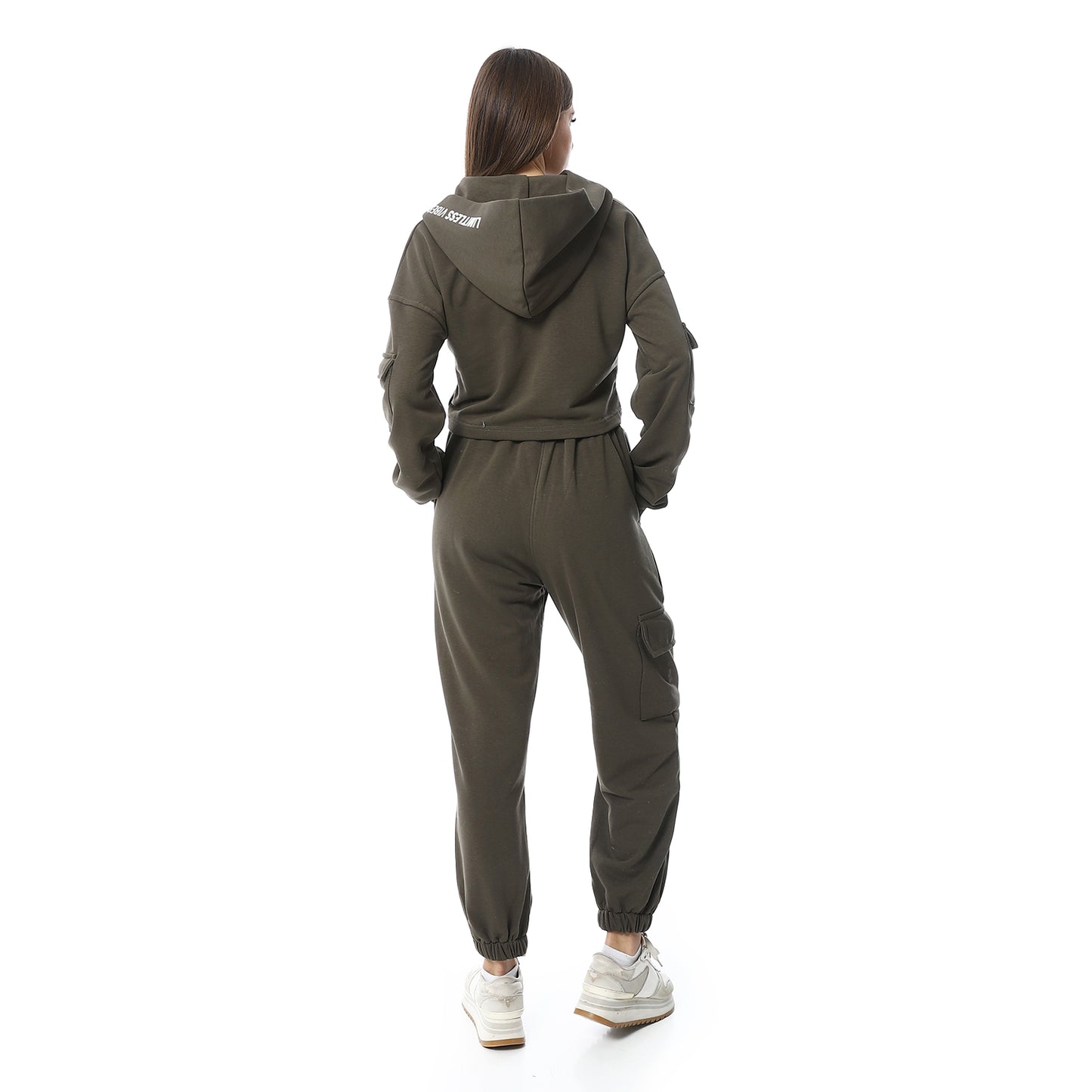 Olive High-Hip Hoodie & Sweatpants Pajama Set