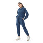 Indigo High-Hip Hoodie & Sweatpants Pajama Set