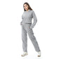 Gray High-Hip Hoodie & Sweatpants Pajama Set