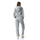 Gray High-Hip Hoodie & Sweatpants Pajama Set