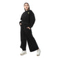 Black Sweatshirt with Wide Leg Sweatpants Pajama