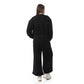 Black Sweatshirt with Wide Leg Sweatpants Pajama