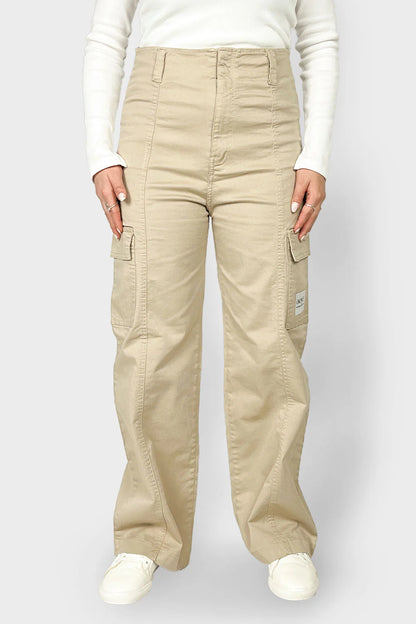 Okoye Beige Cargo Pants