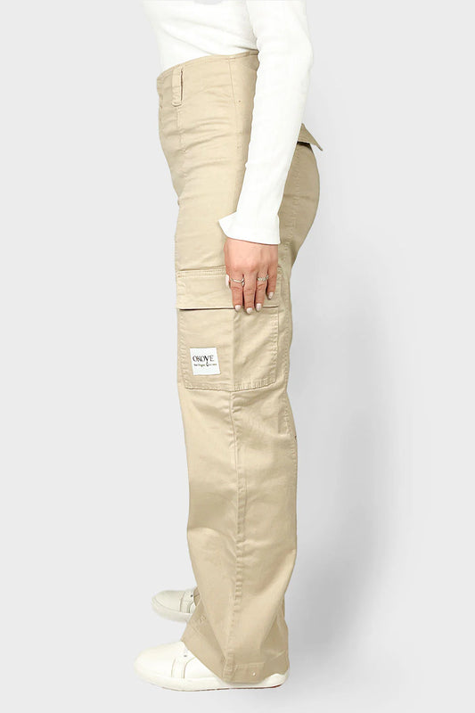 Okoye Beige Cargo Pants