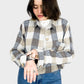 Beige Wool Checked Shirt