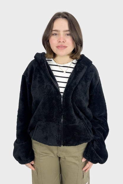 جاكيت فرو بهودي أسود