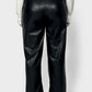 Okoye  Black Straight Leather Pants