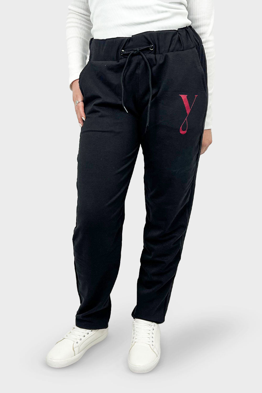 Elastic Waist & Side Pockets Sweatpants