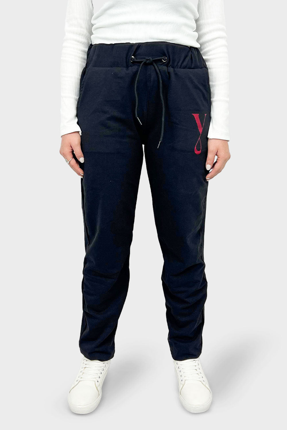 Elastic Waist & Side Pockets Sweatpants