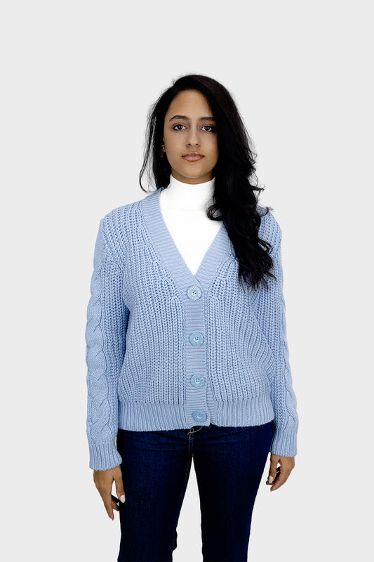 Light Blue Knitted Sweater