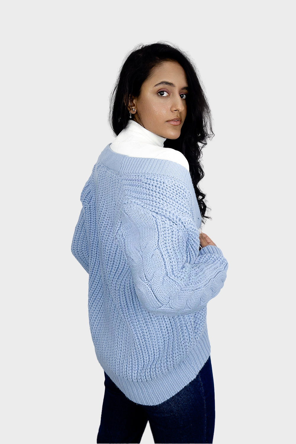 Light Blue Knitted Sweater