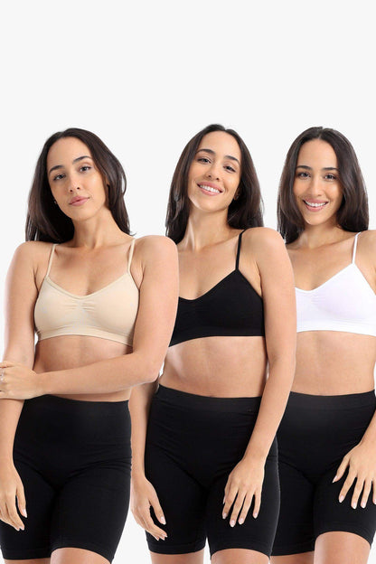 Microfiber Seamless Bralette - Pack of 3 - Carina - ??â€™????????Ã±??ï¿½Ã¿??Æ’?Ã¿????