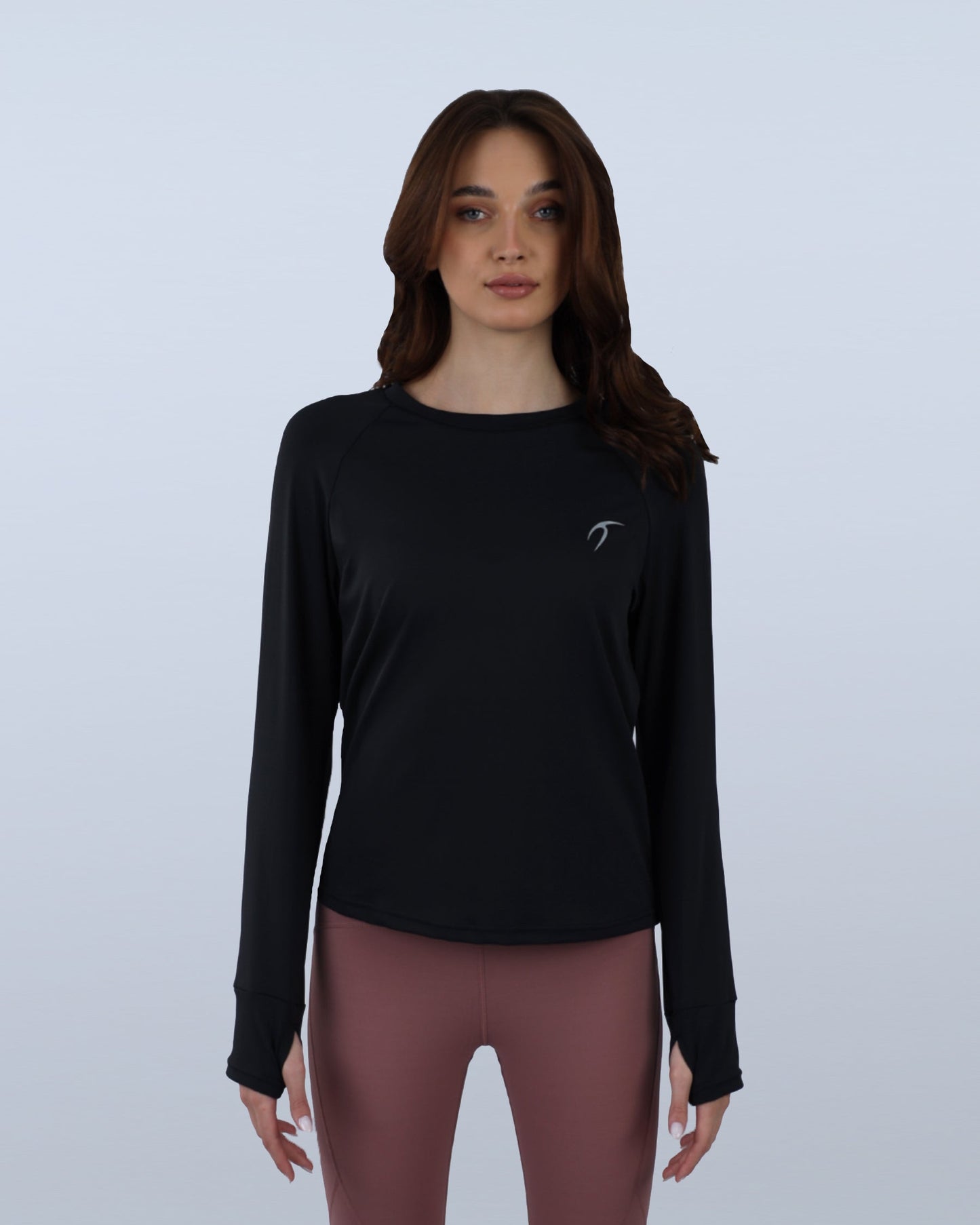 Black Thumbhole Active Top