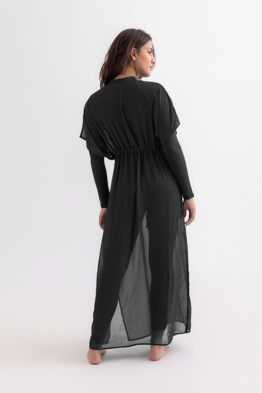 Black Chiffon Beach Dress