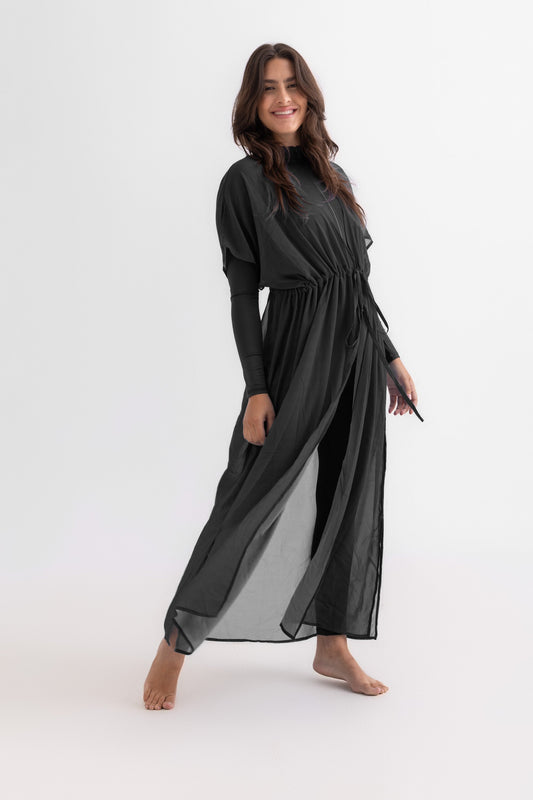 Black Chiffon Beach Dress